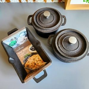 3 mini cast iron bakers